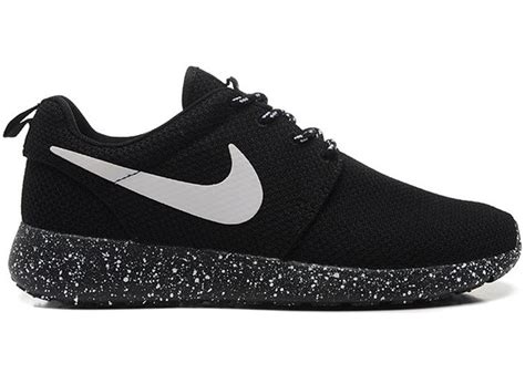 nike roshe run print speckle damen schwarzsegel weiß schuhe|Roshe shoes for women.